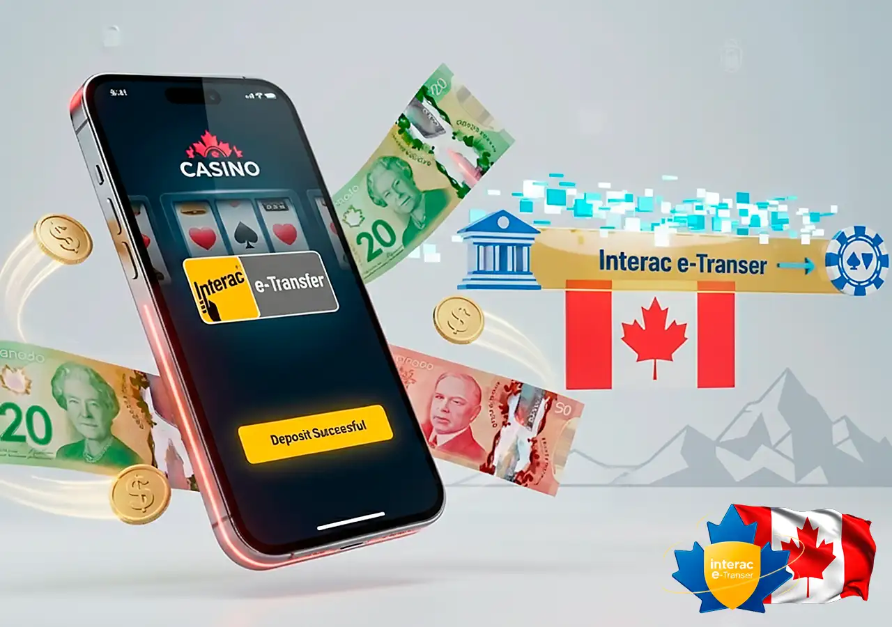 Step-by-step guide on how Interac e-Transfer works for online casino gambling in Canada.